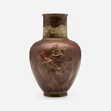 Jais Nielsen, Vase with potter, 1941, glazed stoneware