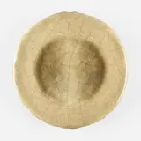 Glen Lukens, Low bowl, c. 1940, crackle-glazed earthenware