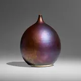 Hideaki Miyamura, Vase, c. 1985, Blue Hare's Fur-glazed porcelain