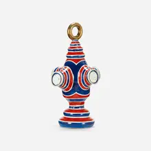 Untitled by Ka Kwong Hui, c. 1974, glazed stoneware, mirrored glass, sold Apr 2023