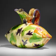 Betty Woodman, Pillow Pitcher, 1983, glazed earthenware