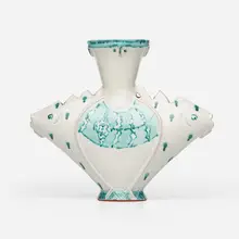 Walter Ostrom, Fish Vase with Liao Pot, 1991, glazed earthenware
