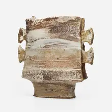 Vase by Colin Pearson, c. 1990, glazed stoneware, sold Apr 2023