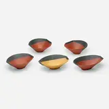 Mark Pharis, Suite of Five Geometric Bowls, c. 2000, glazed earthenware