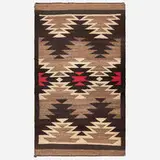 Crystal rug by Navajo & Diné, c. 1940, hand-woven wool, sold Mar 2025
