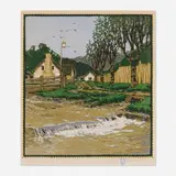 Gustave Baumann, Martins Are Back, 1916, woodcut in colors on laid Japan paper