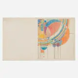 Frank Lloyd Wright, March, Balloons (maquette drawing for the Liberty magazine), 1926-27, pencil and crayon on paper