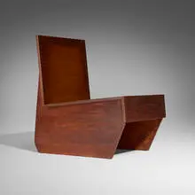 Frank Lloyd Wright, Usonian chair from the Joseph Euchtman House, Baltimore, Maryland, c. 1939, cypress plywood