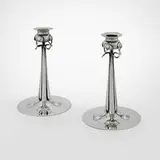 Liberty & Co., Cymric candlesticks, pair