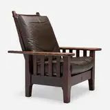 Roycroft, Paddle-arm Morris chair, model 045