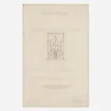Samuel Yellin, Billiard room window grille study for the Bowman Gray Residence, Winston-Salem, North Carolina
