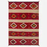 Red Mesa transitional rug by Navajo & Diné, c. 1920, hand-woven wool, sold Dec 2024