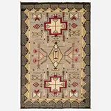 Teec Nos Pos pictorial rug by Navajo & Diné, c. 1920, hand-woven wool, sold Dec 2024
