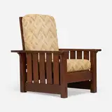 Gustav Stickley, Flat-arm Morris chair, model 332