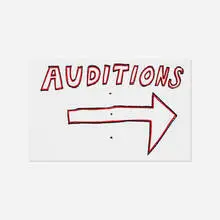 Street Sign by Mike Kelley, 2004, lithographic transfer print on enameled aluminum, sold Jun 2017