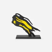 Roy Lichtenstein, Weisman Award (Yellow Brushstroke), 1991, cast bronze with applied acrylic paint