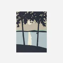 Luna Park by Alex Katz, 1965, screenprint on Beckett Cover Stock paper, sold Jun 2017