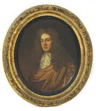 John Greenhill, Untitled, in a contemporary carved giltwood frame; together with a print of Perry Hall