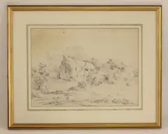 Louisa Hoare, Untitled, pencil 17.5 x 37cm Provenance: Mandell's Gallery