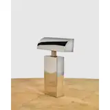 Karl Springer, 'Sculpture' Desk Lamp, , chrome-plated steel, polished brass
