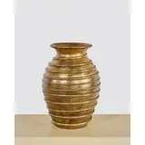 Karl Springer, Monumental Vase, for Seguso Vetri d'Arte, hand-blown glass, applied gold leaf