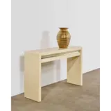 Karl Springer, Console Table, , wood, lacquered goatskin, polished brass