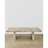 Karl Springer, 'Bauhaus' Dining table, , lacquered gray goatskin, wood