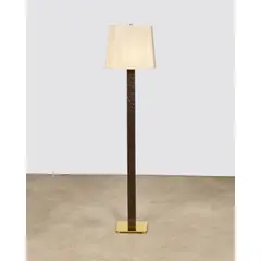 Floor Lamp by Karl Springer, , brown crocodile leather, polished brass, sold Mar 2026