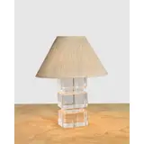 Table Lamp by Karl Springer, , Lucite, fabric shade, sold Mar 2026