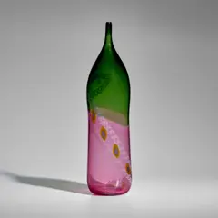 Anzolo Fuga, Large 'Murrine Incatenate' Vase, M, hand-blown glass with murrines and zanfirico