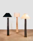 'JMF' Floor Lamp by Karl Springer, , tessellated fossilized coral, polished brass, sold Mar 2026