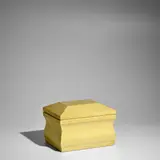 Karl Springer, Hinged Box, , yellow cobra, suede, steel, felt
