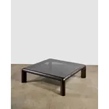 Large 'Mark II' Coffee Table by Karl Springer, , wood, embossed lizard leather, glass, branded leather label 'Karl Springer 1986', sold Mar 2026