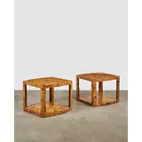 Karl Springer, Pair of Unique Side Tables