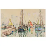 Paul Signac, Port breton (Saint-Guénolé). Les langoustiers