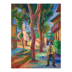 Serge Mendjisky, L'Eglise de St. Paul, circa 1960, oil on canvas
