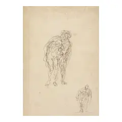 Honoré Daumier, Deux études du Retour de l'Enfant prodigue, circa 1860, pen and ink on paper