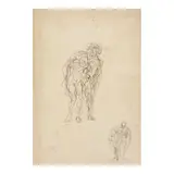 Honoré Daumier, Deux études du Retour de l'Enfant prodigue, circa 1860, pen and ink on paper
