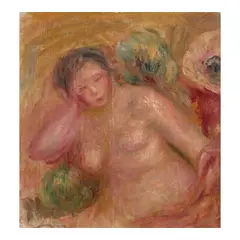 Femme nue assise (fragment) by Pierre-Auguste Renoir, circa 1915-1917, oil on canvas, offered May 2026