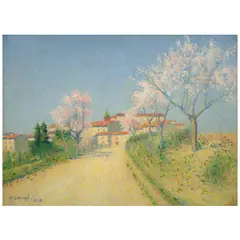 Achille Laugé, L'Entrée de Cailhau au printemps, 1919, oil on canvas