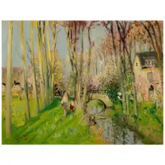 Pierre Eugène Montézin, Printemps à Bessé, oil on canvas