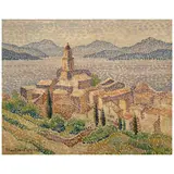 Jacques Martin-Ferrières, Monastère sur le lac d'Ohrid - Yougoslavie, 1919, oil on canvas