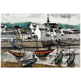 Bernard Buffet, Tréboul, environs de Douarnenez, le port à marée basse, 1972, oil on canvas