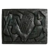 Jacques Lipchitz, Musical Instruments with Basket of Fruit and Grapes, 1922, bronze with black green patina