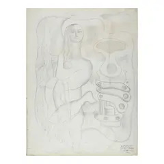 Fernand Léger, Composition à la danseuse, circa 1928, pencil on paper