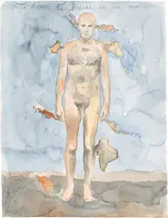 Anselm Kiefer, Traigo todas Ias Indias en mi mano, 1995, Aquarell und Bleistift auf Velin
