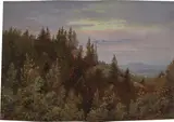 Carl Gustav Carus, Ruine in Pillnitz über den Weinbergen, Um 1835, Öl auf Karton