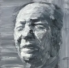 Yan Pei-ming, Mao, Chinese Vermilion #7, 2001, Öl auf Leinwand
