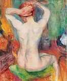 Hans Purrmann, Sitzender Rückenakt, 1919, Öl auf Leinwand