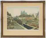 Arno Nauman, A View of Notre Dame, First half of 20th century, lithography, paper